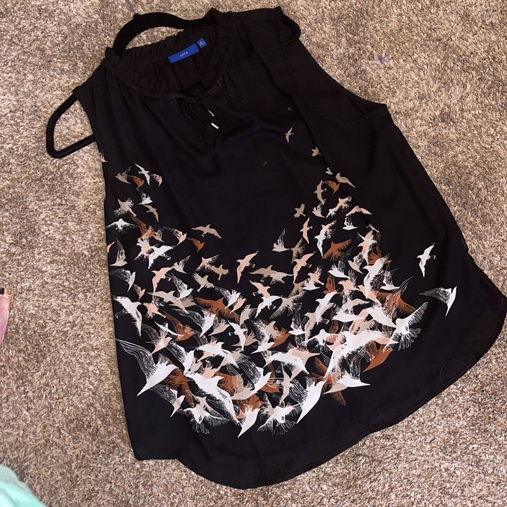 APT 9 Sleeveless Black Blouse